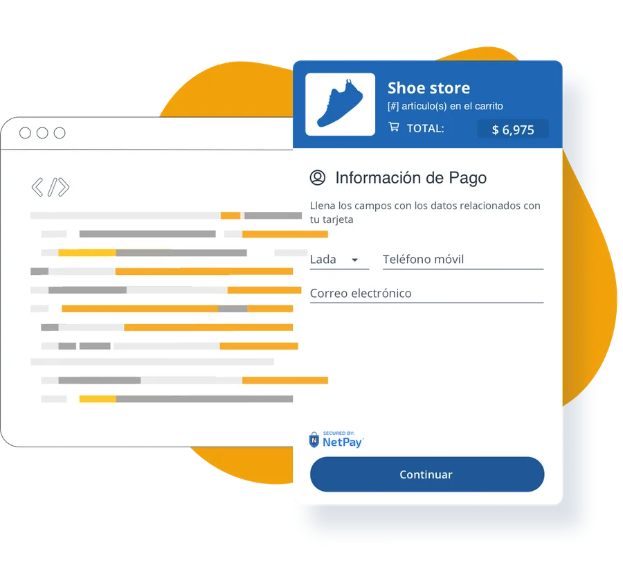 Checkout NetPay integrado en una tienda en línea